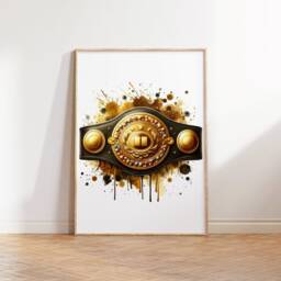 Boxing Poster Prints - Set Of 3 Boxer Posters - Gold Watercolour Wall Art Fight Gifts For Men Boys Bedroom Artwork Decor - thumbnail 3