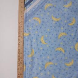 Moon & Stars Baby Security Blanket Blue Newborn Burp Cloth - thumbnail 2