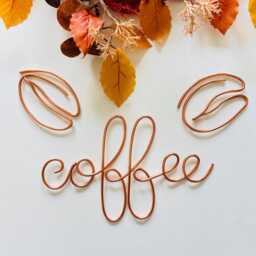 Coffee & Cup Wall Sign Set - Decor Cafe Kitchen Art - thumbnail 2