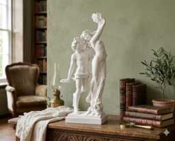 Apollo & Daphne Statue, Bernini Museum Replica, Large Cast Marble Sculpture, Classical Greek Mythology Art, Home Decor 18.9In - 48 cm - thumbnail 1