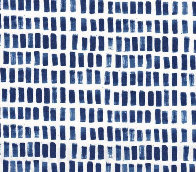 Blue Brushstroke Fitted Crib Sheet - Cotton Baby Bedding - image 1