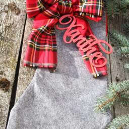Laser Cut Wood Name Signs For Christmas Socks/Custom Cut Stocking Signs/Christmas Place Cards /Christmas Sock Decors - thumbnail 2