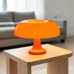 Orange Mushroom Table Lamp, Led Night Light, Ambient Dimmable Bedside Lamp For Modern Home Decor - thumbnail 1