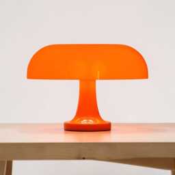 Orange Mushroom Table Lamp, Led Night Light, Ambient Dimmable Bedside Lamp For Modern Home Decor - thumbnail 3