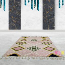 Yakiti - 5X8Ft Moroccan Rug, Beni Ourain Area Modern Wool Living Room Beniourain Handmade Soft Carpet, 163 cm X 260 - thumbnail 2