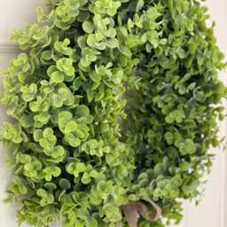 Eucalyptus Front Door Wreath With The Bow, Spring Summer Wreath, All Season Handmade Christmas Wall Decor, Gift For Her - thumbnail 3