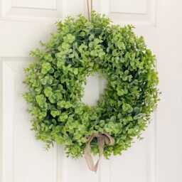 Eucalyptus Front Door Wreath With The Bow, Spring Summer Wreath, All Season Handmade Christmas Wall Decor, Gift For Her - thumbnail 2