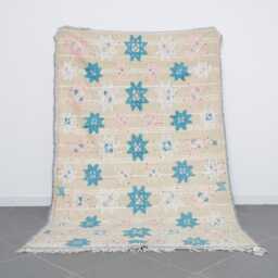 Handmade Berber Wool Rug Moroccan Flatweave Carpet - 8, 5x5, 4 Ft - thumbnail 1