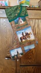 Christmas Stocking With Native American Print