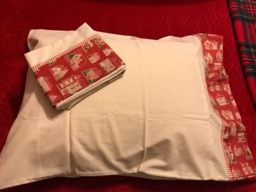 Handmade Christmas Pillow Cases, Set Of 2, French General Fabric