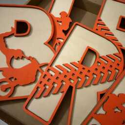 Wooden Motorcycle Name Sign - Motocross Letters Personalised Plaque Custom Decor Dirt Bike Theme Motorcross Wall Art - thumbnail 2