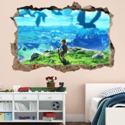 Legend Of Zelda Wall Sticker Video Game Decor Gift For Gamer Art Print Gamers Gifts - thumbnail 4