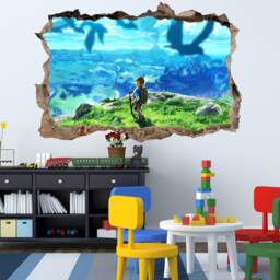 Legend Of Zelda Wall Sticker Video Game Decor Gift For Gamer Art Print Gamers Gifts - thumbnail 3