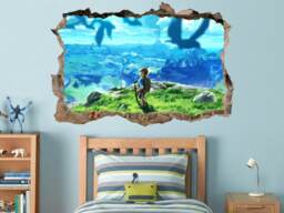 Legend Of Zelda Wall Sticker Video Game Decor Gift For Gamer Art Print Gamers Gifts - thumbnail 1