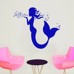 Mermaid Wall Decal Removable Vinyl Art 4304 - thumbnail 1