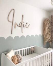 Custom Nursery Name Sign, Wooden Plaque For Wall, Wall Art Kids Room, New Baby Gift, Shower, Children's Room Decor - thumbnail 1
