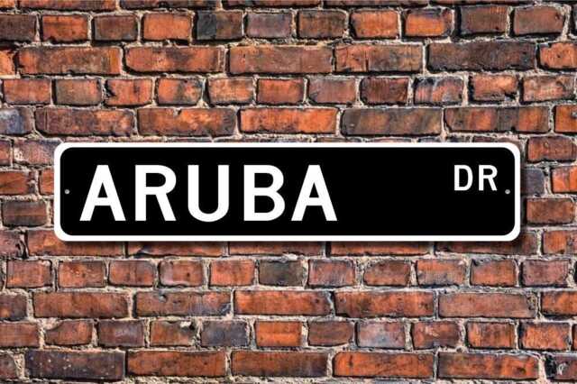 Aruba Sign, Gift, Keepsake, Wall Decor, Souvenir Treasure, Custom Street Quality Metal Sign - image 1