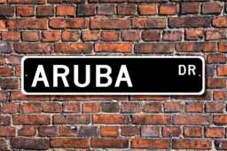 Aruba Sign, Gift, Keepsake, Wall Decor, Souvenir Treasure, Custom Street Quality Metal Sign - thumbnail 1