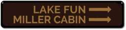 Personalized Lake Cabin Sign - Custom Metal House Decor Rustic Outdoor Life Wall Art - thumbnail 2