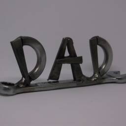 Father's Day Present, Mens Gift Ideas, Tiny Wrench, Miniature Welded Metal Art - thumbnail 4