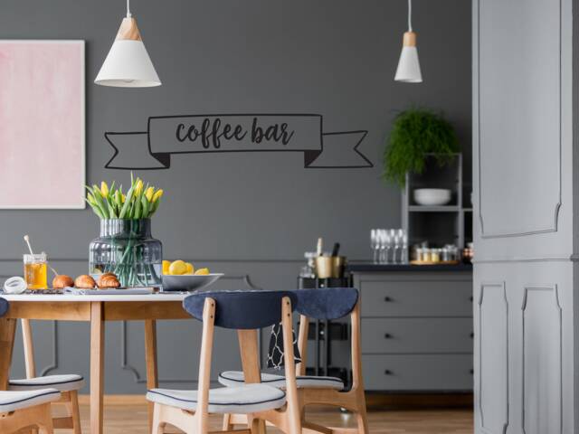 "Vinyl Wall Art Decal - ""Coffee Bar" - image 1
