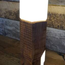 Beam, Wood Contempory Lamp. Futuristic Nature Handmade Cherry Epoxy Resin Led - thumbnail 3