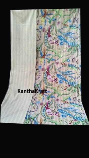Kantha Blanket Quilt Throw King Size Queen Size Bedspread Bohemian Bed Cover Bedding - image 1