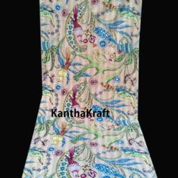 Kantha Blanket Quilt Throw King Size Queen Size Bedspread Bohemian Bed Cover Bedding - thumbnail 4