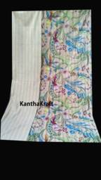 Kantha Blanket Quilt Throw King Size Queen Size Bedspread Bohemian Bed Cover Bedding - thumbnail 1