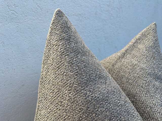 Textured Linen Pillow Cover Beige Gray Woven Pillow, Minimal Decor - All Duties Paid Usa - image 1