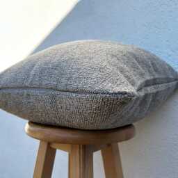 Textured Linen Pillow Cover Beige Gray Woven Pillow, Minimal Decor - All Duties Paid Usa - thumbnail 4