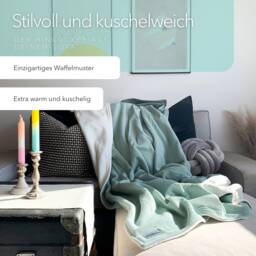 "Cuddly Blanket Mint/Sand White ""Vollkommen" - thumbnail 2