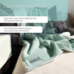"Cuddly Blanket Mint/Sand White ""Vollkommen" - thumbnail 3