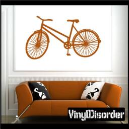 Downhill Racing Bicycle Vinyl Wall Decal Or Car Sticker - Bicyclest001Et - thumbnail 1