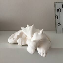 Ceramic Dragon, Ready To Paint, Bisque, Christmas Gift, Dragon Figurines, Gift For Kids, Statue, Art Decor - thumbnail 2