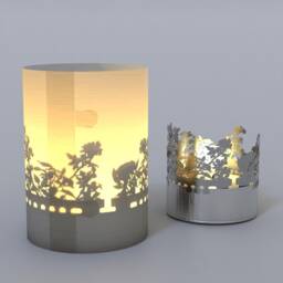 Wild Growth Shadow Play Candle - Nature Silhouette Projection - thumbnail 4