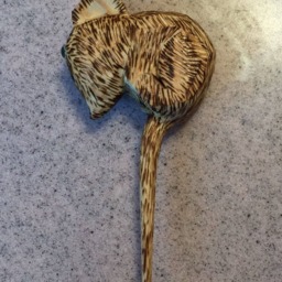 Hand Carved Perched Mouse - thumbnail 3