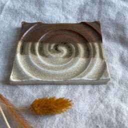 Sandstorm Soap Dish, Rectangular Bathroom Tray, Handmade Kitchen Pottery, Household Holder, Thrown Textured Dishes - thumbnail 2