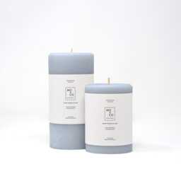 Beeswax Pillar Candles Candles, Powder Blue Spring Decor, Easter Table Natural Handmade in Usa - thumbnail 2