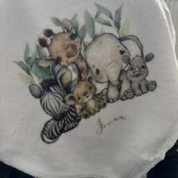 Personalised Safari Baby Blanket Soft Flannel Nursery Decor - thumbnail 4