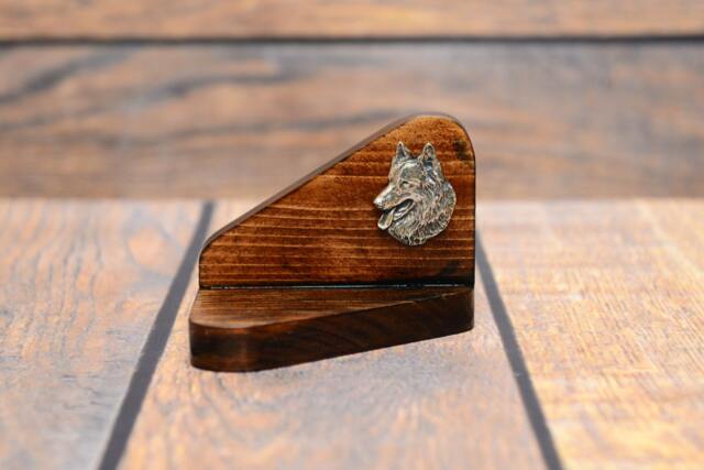 Belgian Shepherd, Malinois - Wooden Candlestick With Dog, Souvenir, Decoration, Limited Edition, Collection - image 1