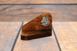 Belgian Shepherd, Malinois - Wooden Candlestick With Dog, Souvenir, Decoration, Limited Edition, Collection