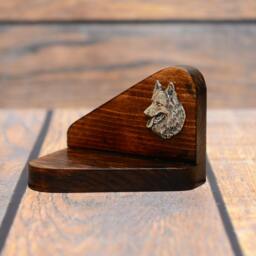 Belgian Shepherd, Malinois - Wooden Candlestick With Dog, Souvenir, Decoration, Limited Edition, Collection - thumbnail 3