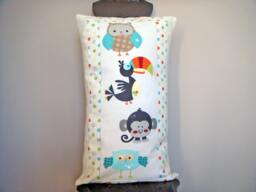 Children's Lumber Cushion Cover, Accent Pillow, 12x20 Inch, Animal Design - thumbnail 1