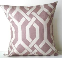 New 18x18 Inch Designer Handmade Pillow Cases in Rose & Stone Lattice, Trellis