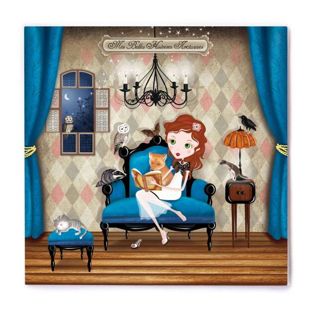 Illustration Printed On Canvas For Wall Decoration in Girl's Bedroom - image 1