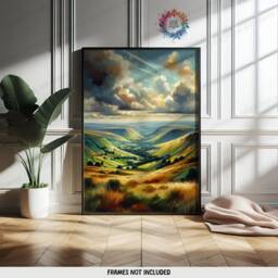 Peak District Prints - Set Of 3 Posters - Wall Art Decor Travel Poster Derbyshire Illustration UK Artwork Gift National Park Gifts - thumbnail 3