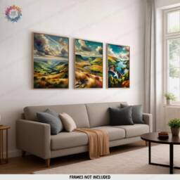 Peak District Prints - Set Of 3 Posters - Wall Art Decor Travel Poster Derbyshire Illustration UK Artwork Gift National Park Gifts - thumbnail 2