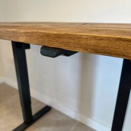 For??t Adjustable Height Industrial Rustic Custom Size Standing Work Office Desk Table Workstation Handcrafted With Solid Wood - thumbnail 2