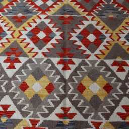7x10 Ft Flatweave New Rug, Chubi Tribal Maimana Kilim Turkmen Oriental Rug, Colorful Design Kilim, Rug For Bedroom, Livingroom - thumbnail 3